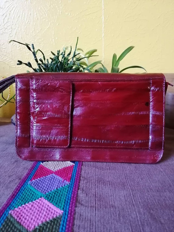 Red eel leather wallet - image 1