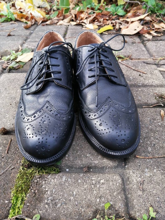 Vintage shoes for women Freelander in black leath… - image 3