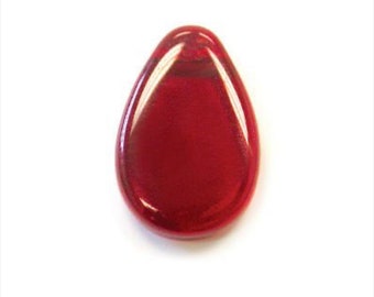 12x18mm Glass Flat Pear Pendant bead