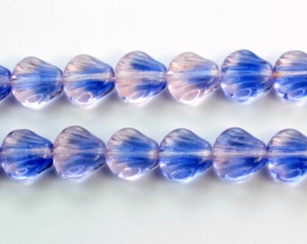 Blue Pink carved shell