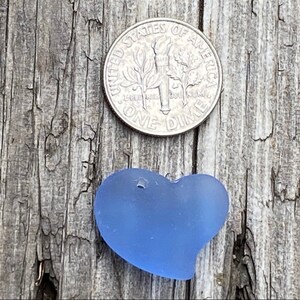 HEART sea glass style PENDANT bead imagen 2