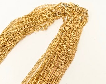 18” Gold base metal curb chain
