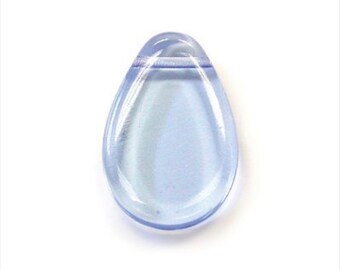 12x18mm Glass Flat Pear Pendant bead