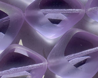 LAVENDER Table Cut Diamond glass beads