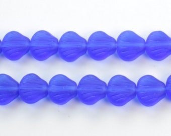 Sapphire matte carved shell