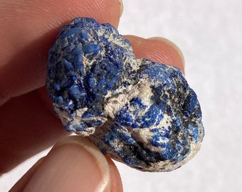 Large Azurite Blueberry Twin. Azurite Balls. Raw Rare Blue Stones. Mineral specimen. Collector Crystal. La Sal Mine in Utah.