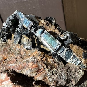 Large Raw Vivianite Crystal Cluster from Idaho. Old Stock Rare Crystal, Specialty Collectors Cabinet Specimen, Rare locality.