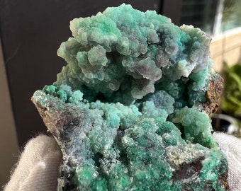 Old Stock Raw Gem Silica from the Globe Mine in Arizona. Chrysocolla with Druzy Quartz, Exotic, Rare, Gem Chrysocolla with multiple colors.