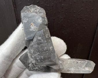 Large Tibetan Scepter Quartz Crystal, High Quality Smokey Phantom, Rare Tibet Gemstone, Himalaya Mountain, Raw, Natural Gray Carbon Included