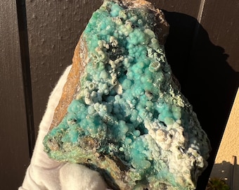 Raw Gem Silica Chrysocolla with Druzy Quartz, Planet Mine Arizona