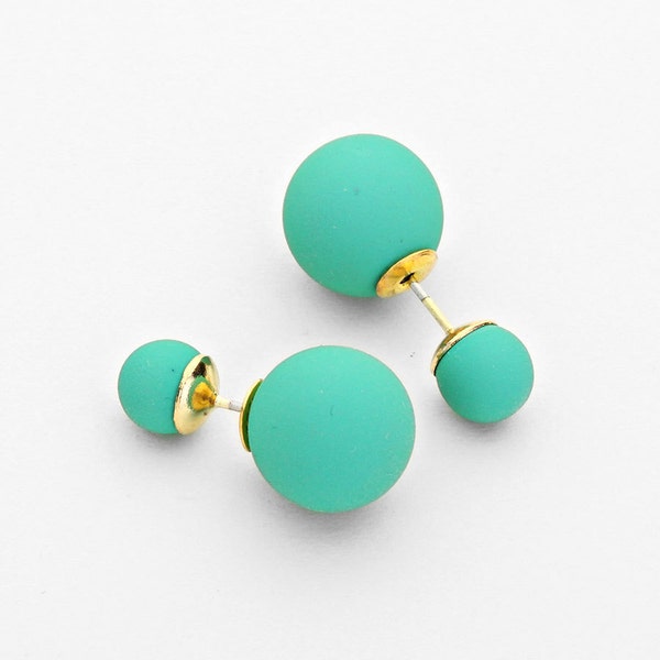 Gold Double Stud Earrings