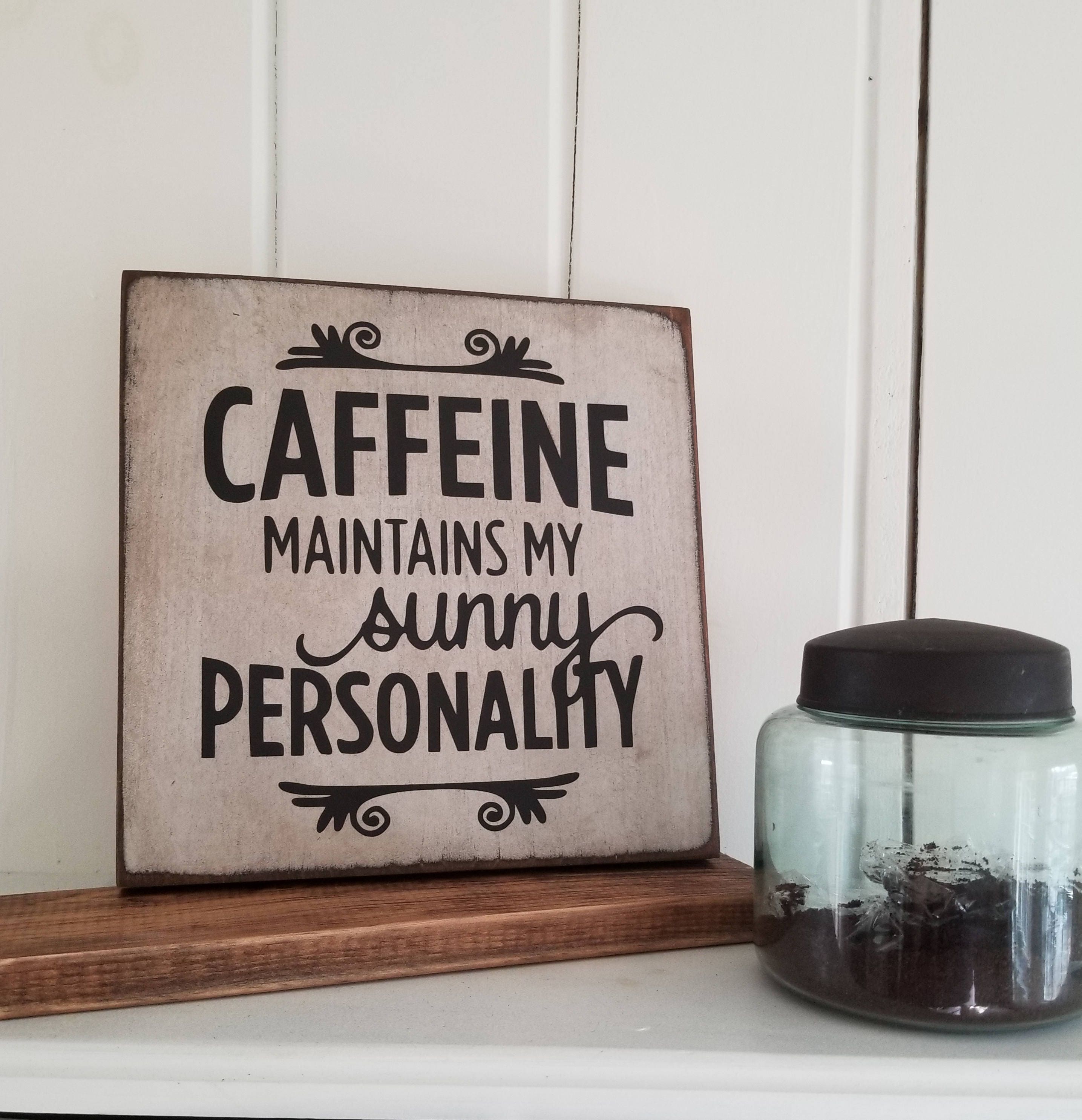 Coffee Sign Farmhouse Decor Kitchen Sign Coffee Bar Sign Fixer