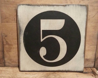 Gallery Wall Number Sign, Family Number Sign, Custom Wooden Sign, Farmhouse Decor, Primitive Decor, Rustic Decor
