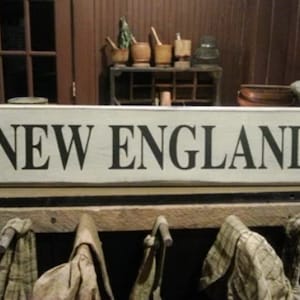 New England, Primtive, wooden sign, home decor
