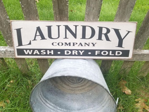 LAUNDRY Sign, Farmhouse Décor, Fixer Upper, Home Décor, Rustic, Laundry Company sign, Laundry Room Sign, Wash Dry Fold, Primitives