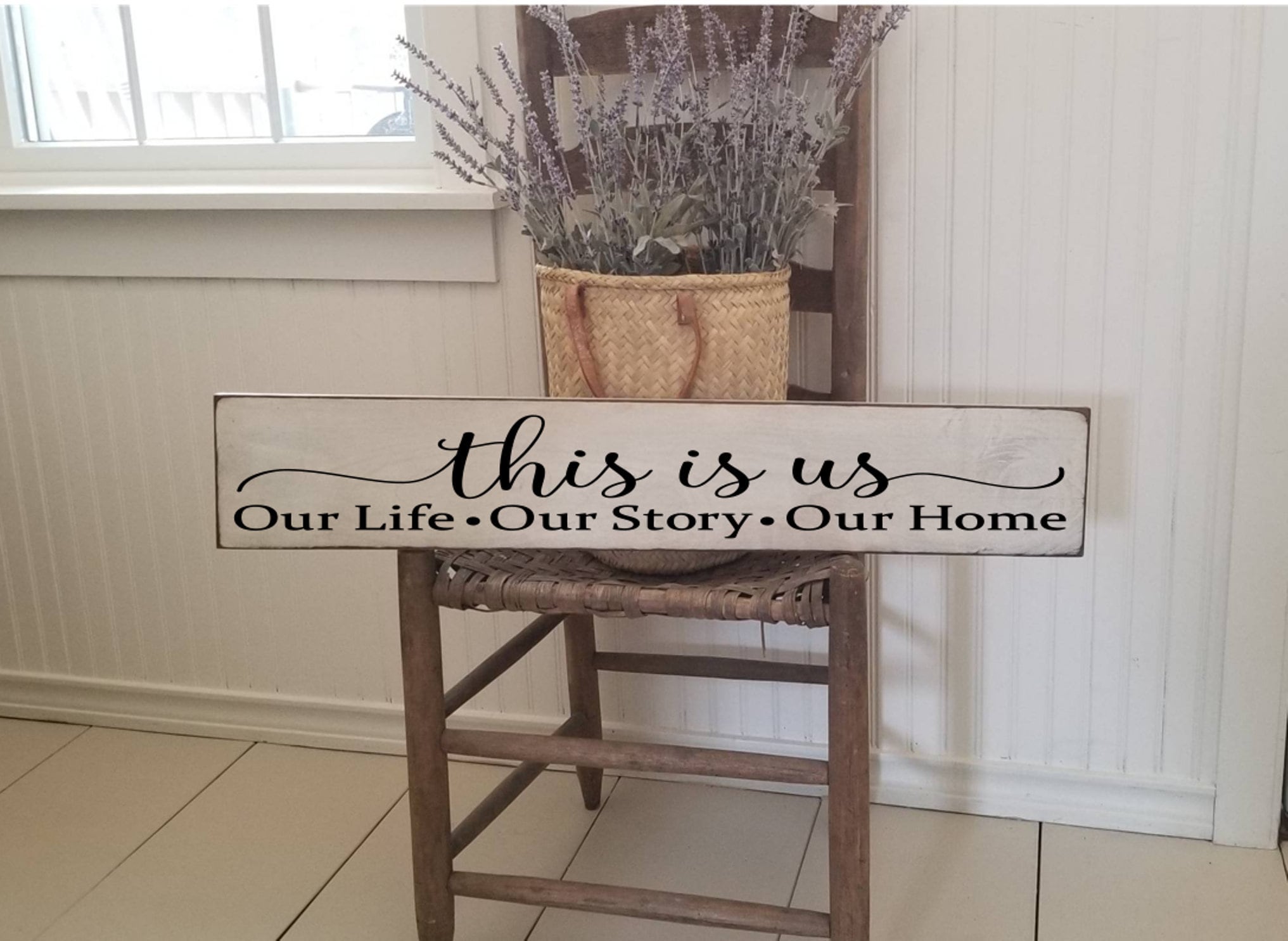 This is Us Wooden Sign - Farmhouse Family Home Decor (7.25" X 34") - Etsy