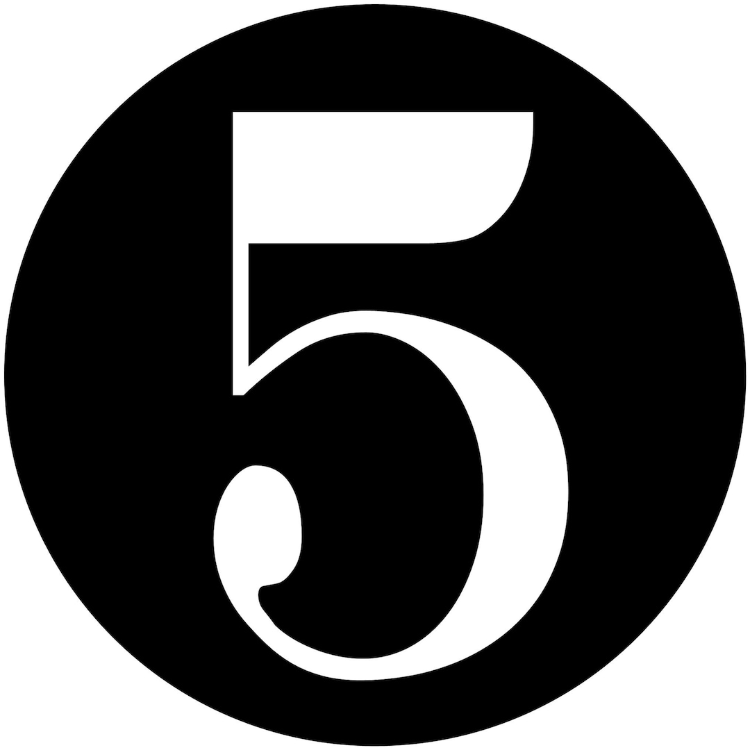 Number 5 SVG Digital File Instant Download - Etsy