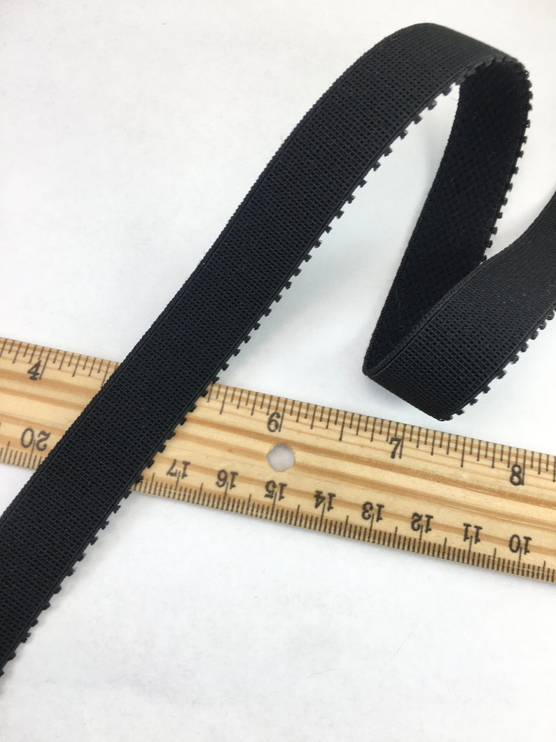 2yd Black Elastic 34 wide Plush back Stretch band for diy Headbands lingerie Garter waistband Stretch bra strap making Supplies Sewing