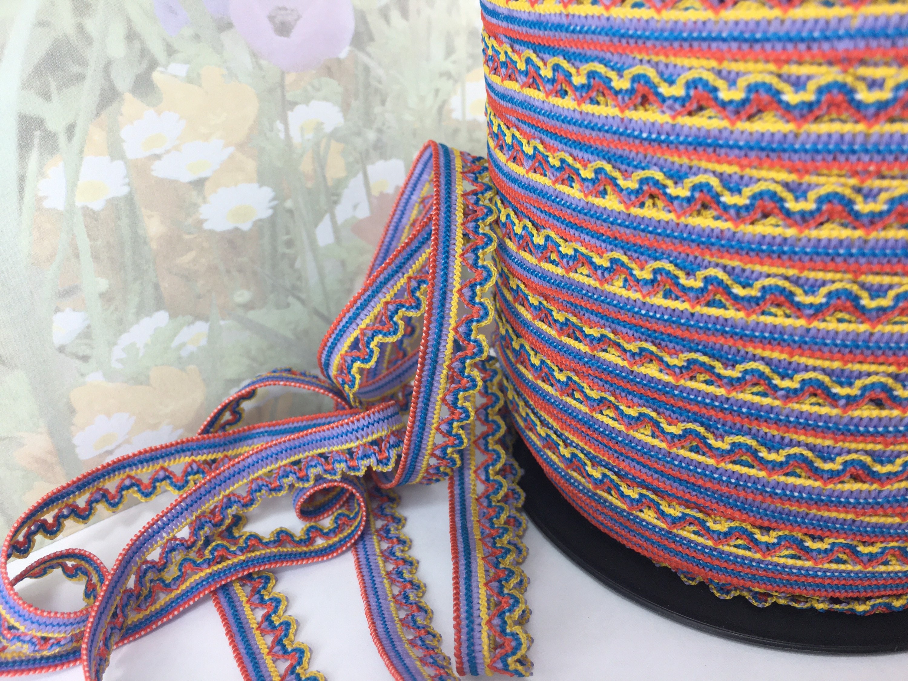5yd Picot Elastic Trim Edging Rainbow Rick Rack 1/2 Inch Etsy