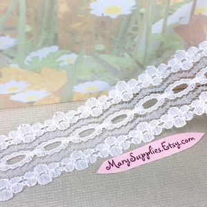  Lace Ribbon, Lace Trim for Sewing 2.5cm Wide Skin Friendly Lace  Ribbons Pure Cotton Thread Lace Repeatable Lace Ribbon Soft Material Lace  Ribbons for Crafts Sewing Lace for DIY Clothing Accessories