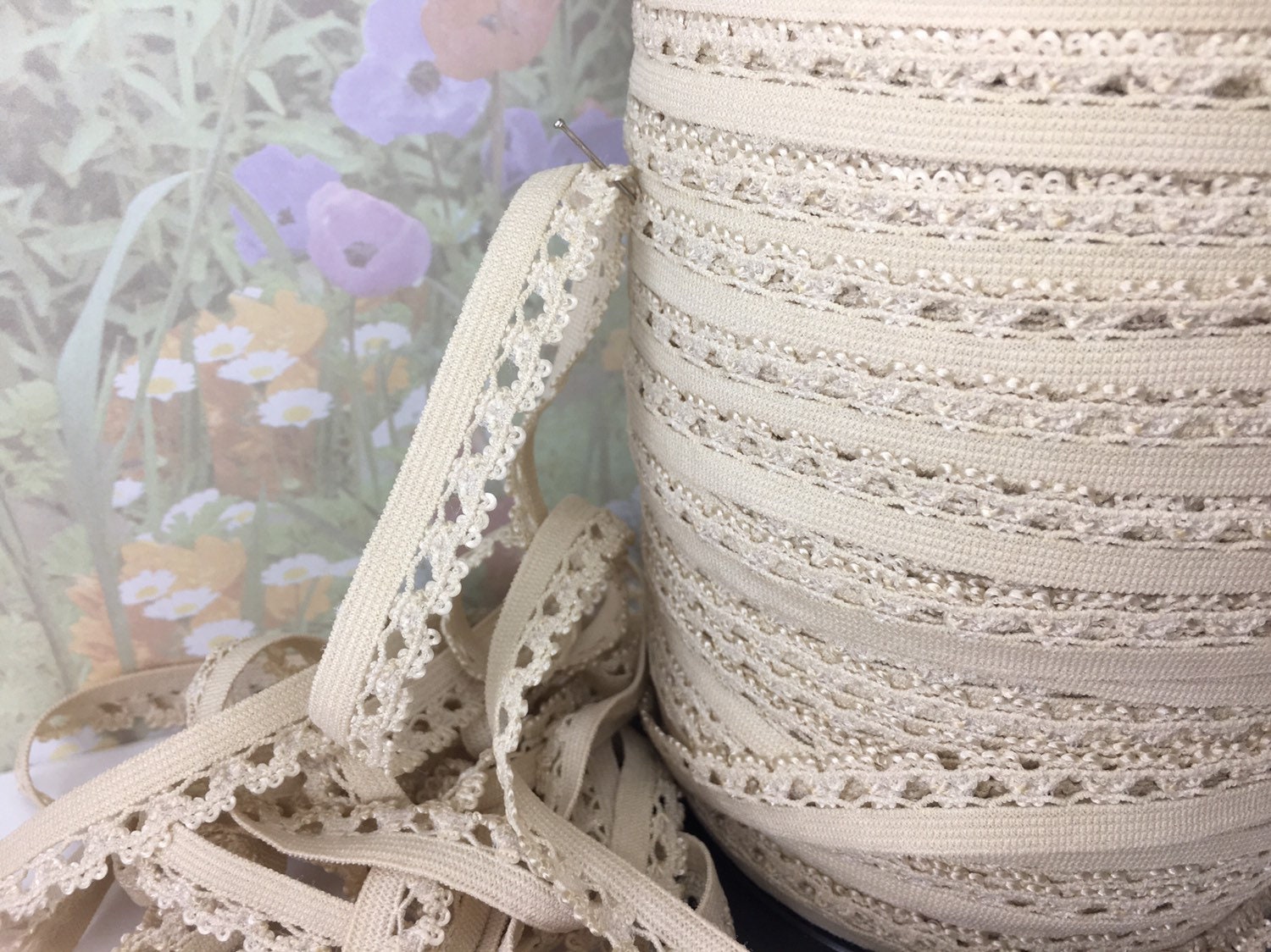 5Yds White Stretchy Floral Lace Trim DIY Sewing Dress Lingerie Craft 1 1//2/"