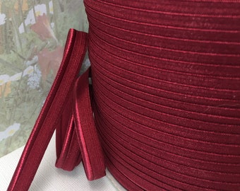 5yd Elastic Piping 3/8" Cranberry Red wine for diy Lingerie bra making supplies Stretch Trim Lip Cord Stuff Toy Pillow Seam trimming ppl
