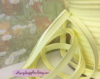 5yds Elastic Piping Light Yellow Lip Cord 3/8" inch Lingerie Bra Making Supplies Stretch Trim Upholstery Pillow Piping Fabric beading ppl