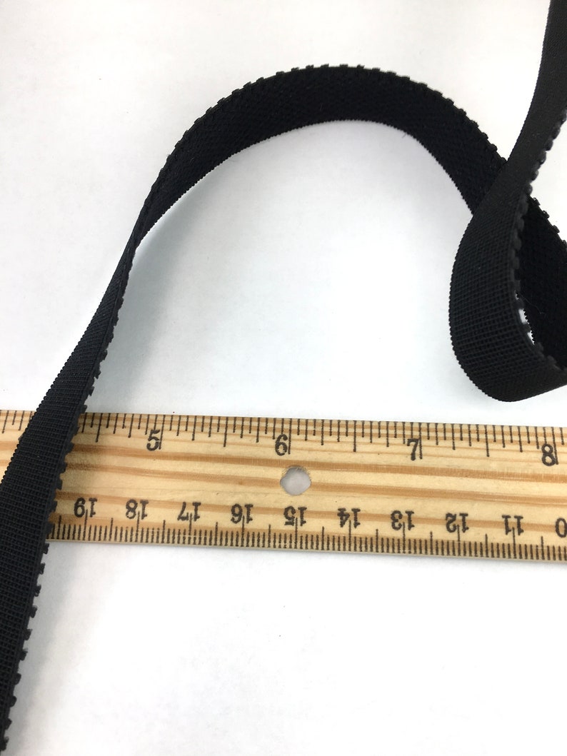 2yd  Black Elastic 34 wide Plush back Stretch band for diy Headbands lingerie Garter waistband Stretch bra strap making Supplies Sewing