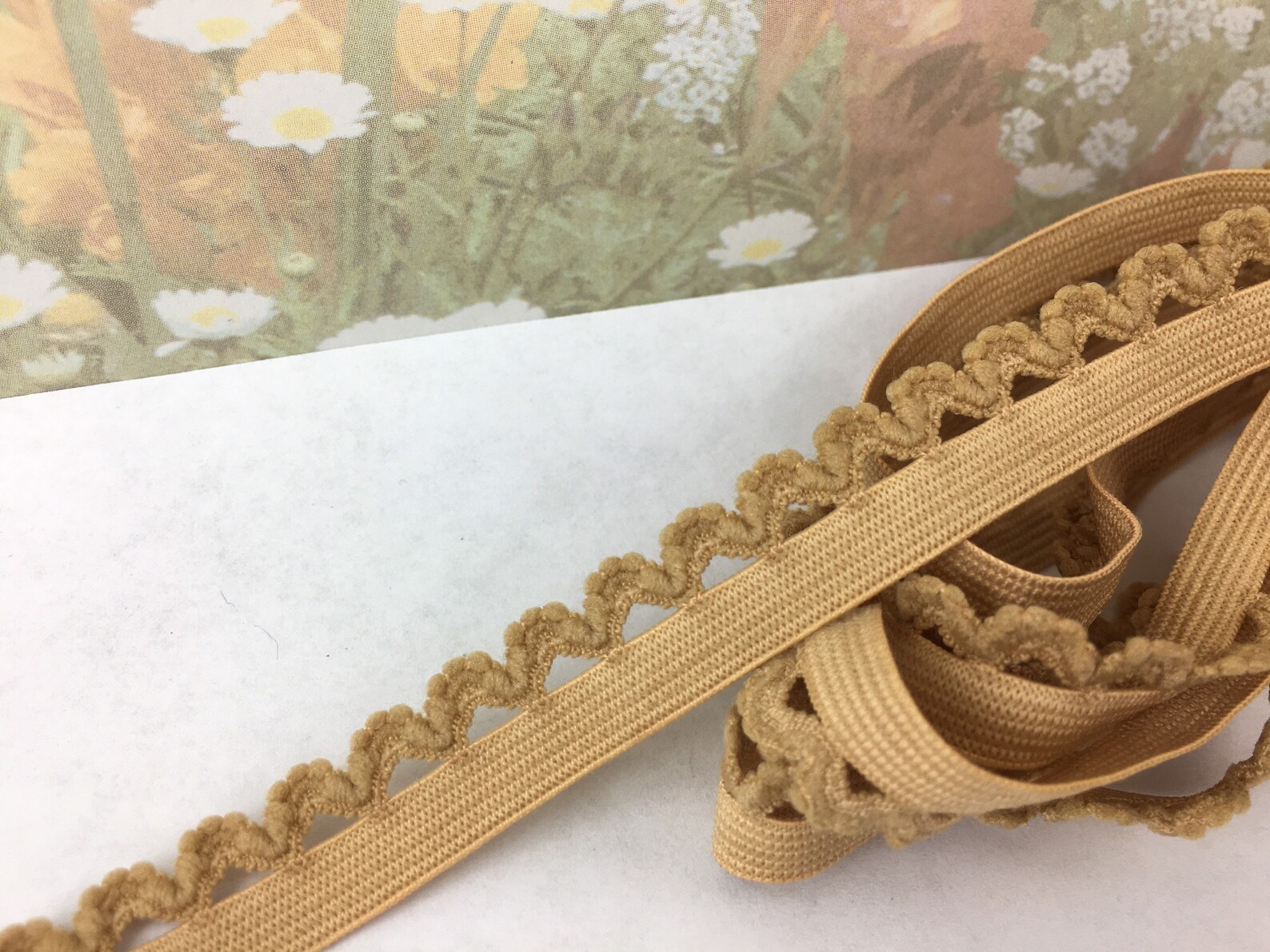 5yds brown elastic picot stretch band sewing trim 1/2 wide Etsy