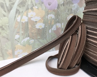 5yd Dark Brown Elastic Piping lip cord 3/8" inch wide for diy sewing clothes pillows stuffed toys seams doll supplies bra lingerie making