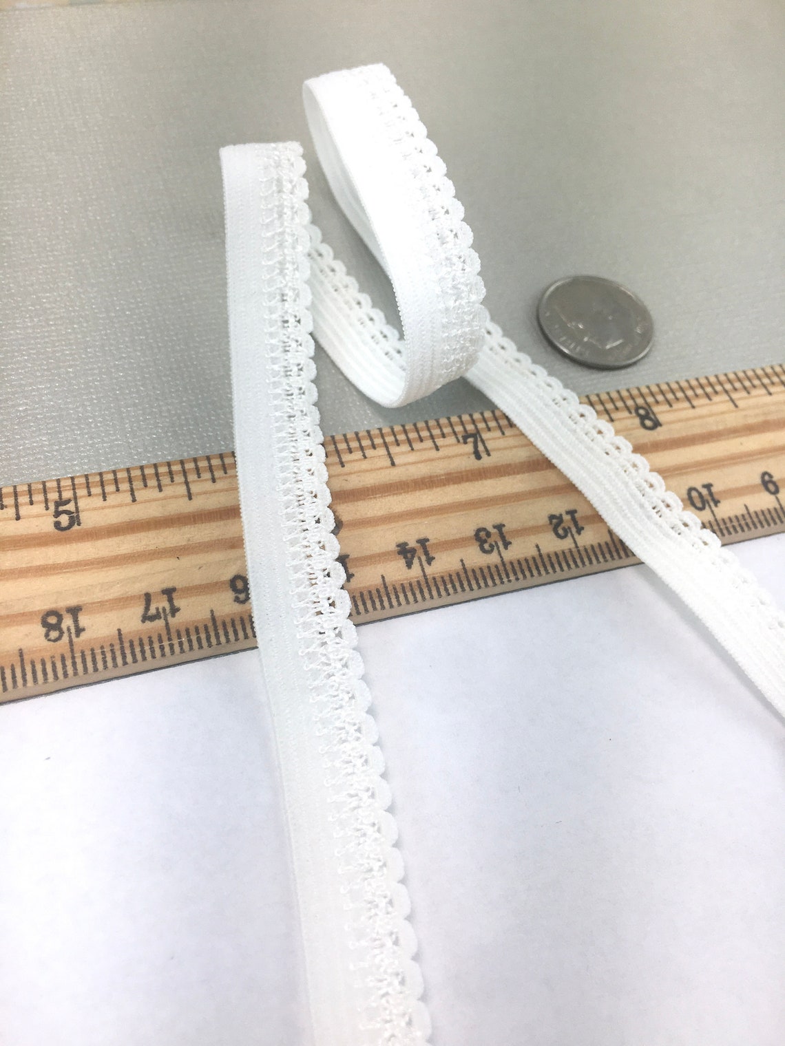 5yd Picot Elastic Sewing Trim 1/2 3/8 White Etsy