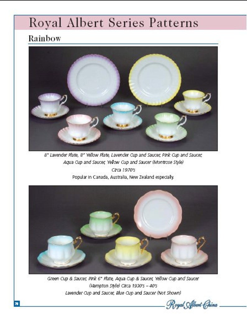 A Collector's Guide to ROYAL ALBERT CHINA Book Etsy
