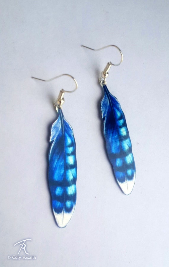 blue jay feather earings | Blue jay feather, Crown jewels, Jewelry