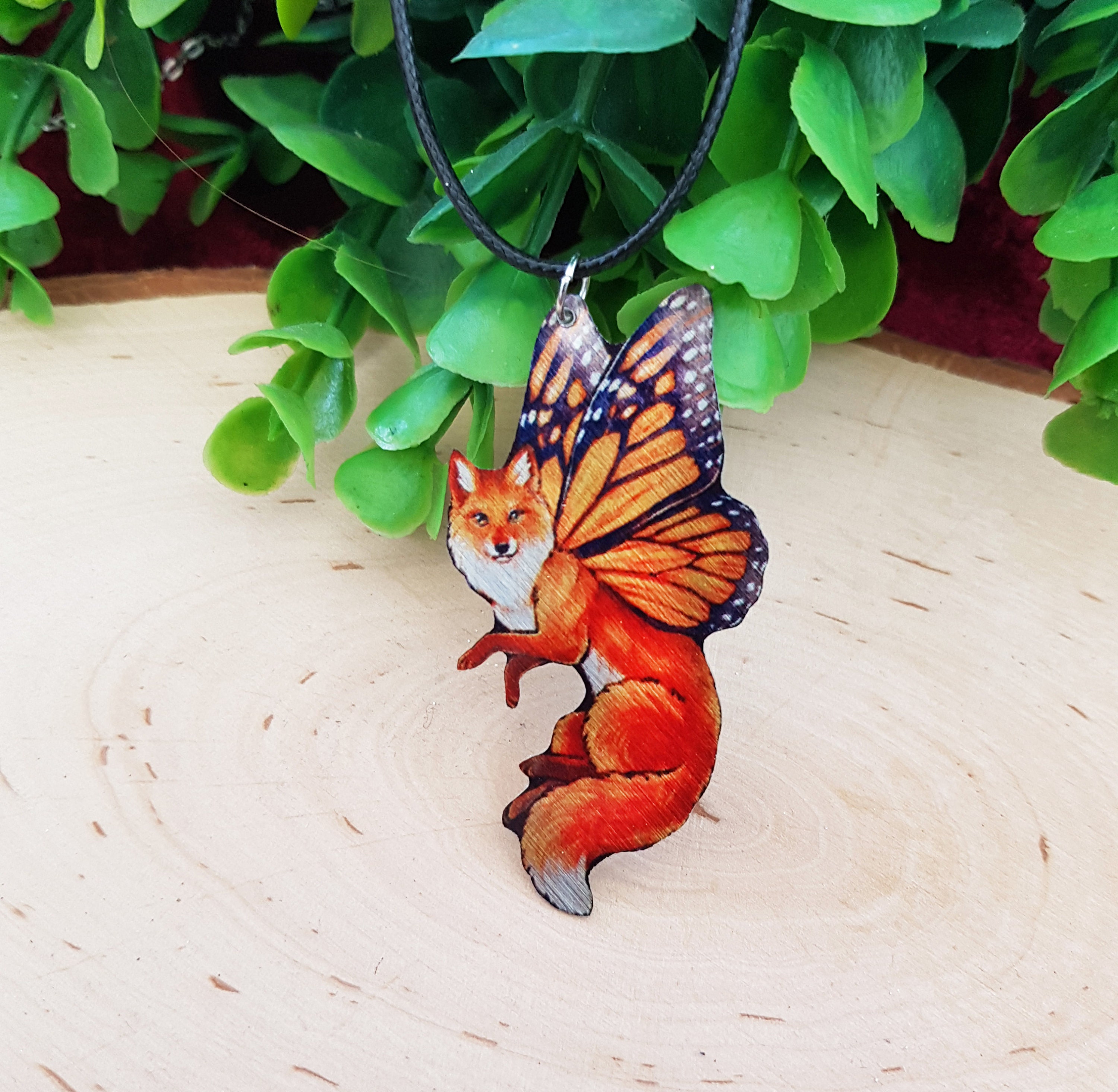 Fairy Red Fox Monarch Butterfly Fantasy Totem Animal Orange - Etsy