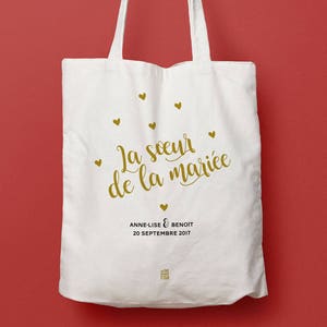 Personalizowana torba ślubna, dla siostry panny młodej, przyjaciółki, druhny...  Personalizowana torebka w kształcie serca na wieczór panieński