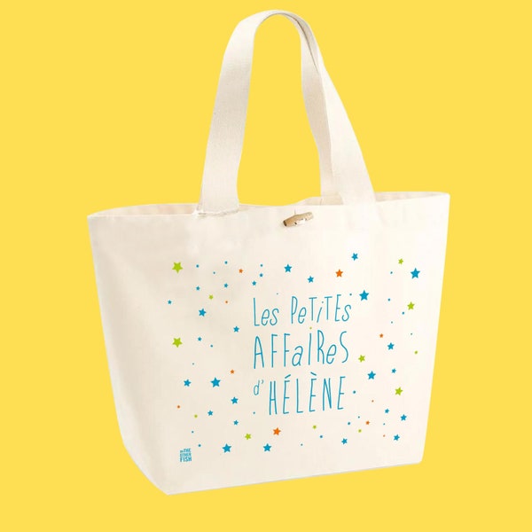 Sac cabas personnalisable enfant, Les petites affaires de, Tote bag à personnaliser, sac de crèche, sac à langer,cadeau de naissance