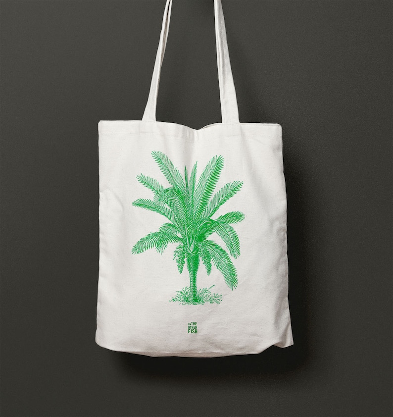 french beach bag shopping bag cotton tote bag cloth bag Tote bag to be personalized shopping bag Bag Palm tree gift