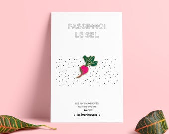 Pins, brooches, jewelry - Radish - Pass me the salt