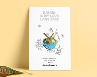 Pin, brooch, jewelry - Noodle Bowl - Valentine's Day - souvenir, small gift