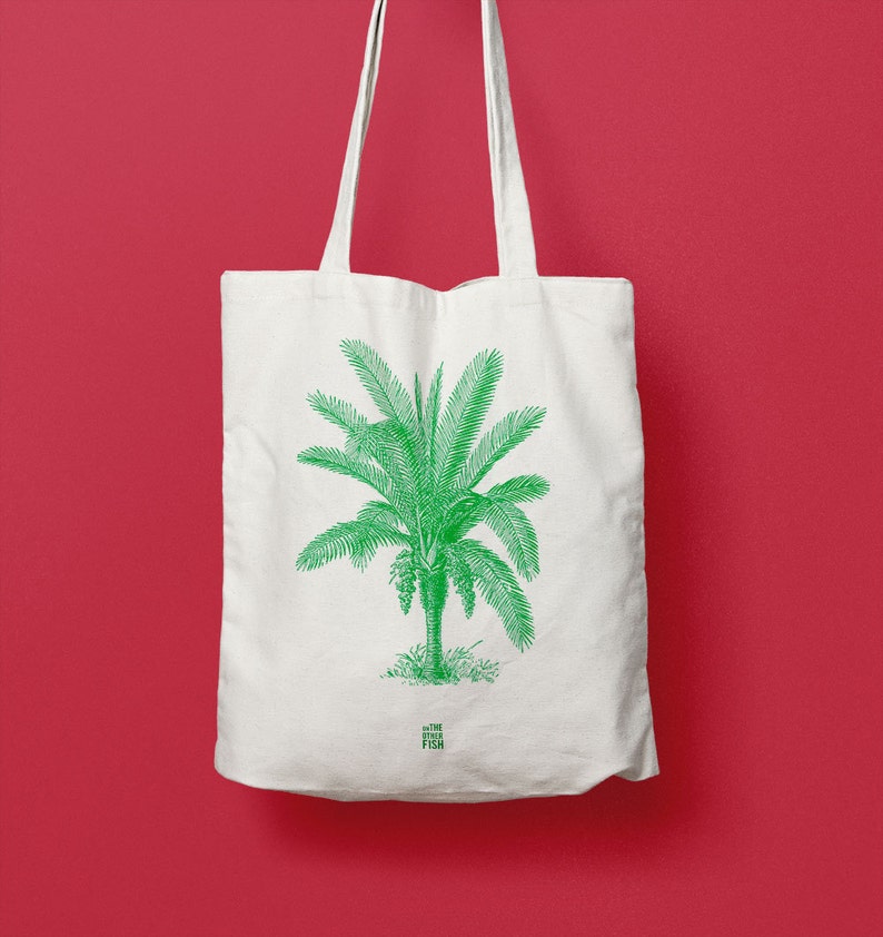 french beach bag shopping bag cotton tote bag cloth bag Tote bag to be personalized shopping bag Bag Palm tree gift