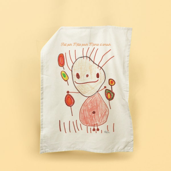 Torchon.s personnalisé.s - Avec votre dessin / logo / design - cuisine - cadeau - enfant