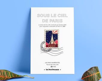 Pin, brooch, jewelry - Paris stamp - 7th arrondissement - Eiffel Tower - souvenir, small gift