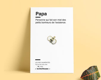 Dad Pin - Bee - Honey - Happiness - Father's Day - Badge - Gift - Superhero - Brooch - Jewelry