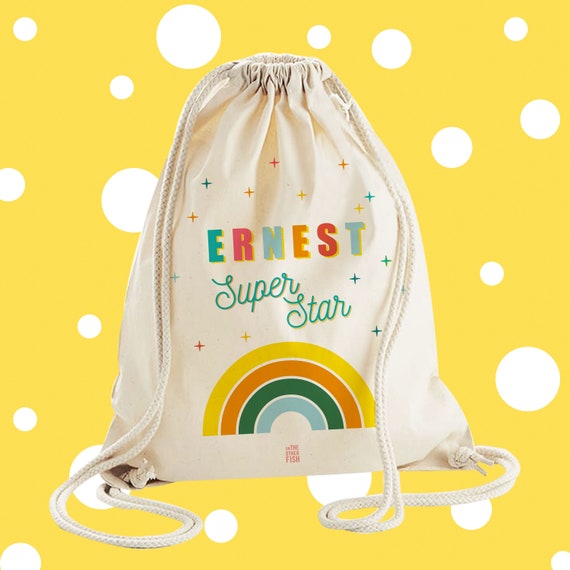 Zainetto Asilo E Tempo Libero - Zaino Arcobaleno Con Nome - Tici Handmade - Foto 3