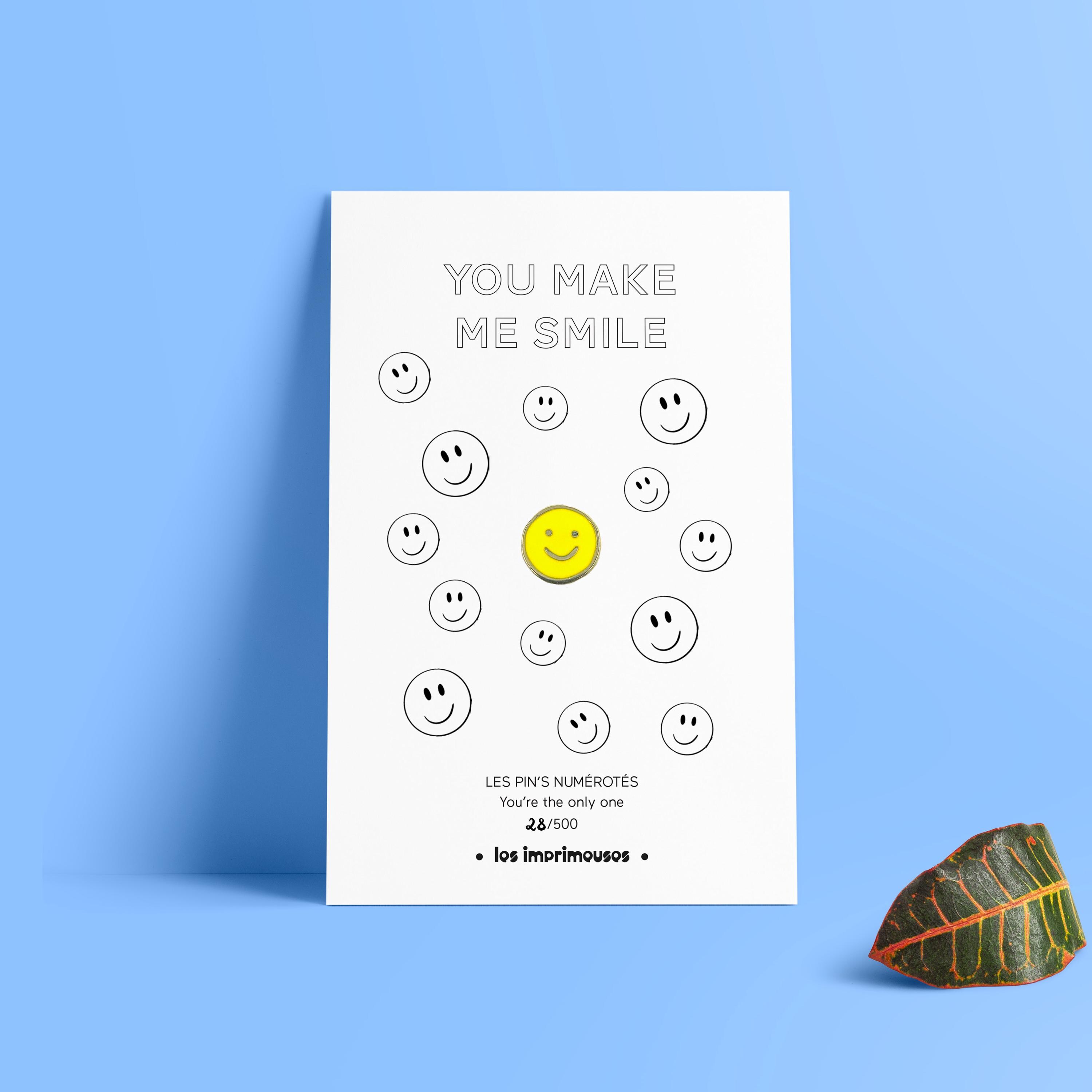 Pin's, Brooch, Jewelry - Smiley - You Make Me Smile