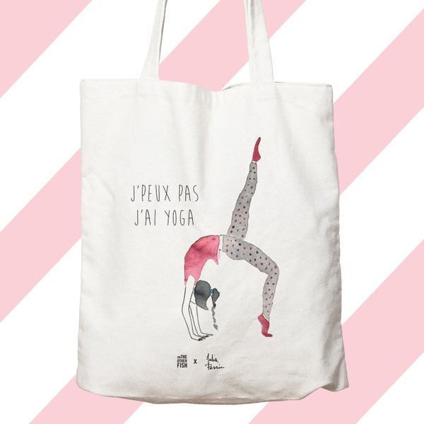 Tote Bag J'peux pas j'ai yoga - Julia Perrin - Sac cabas - illustration Paris