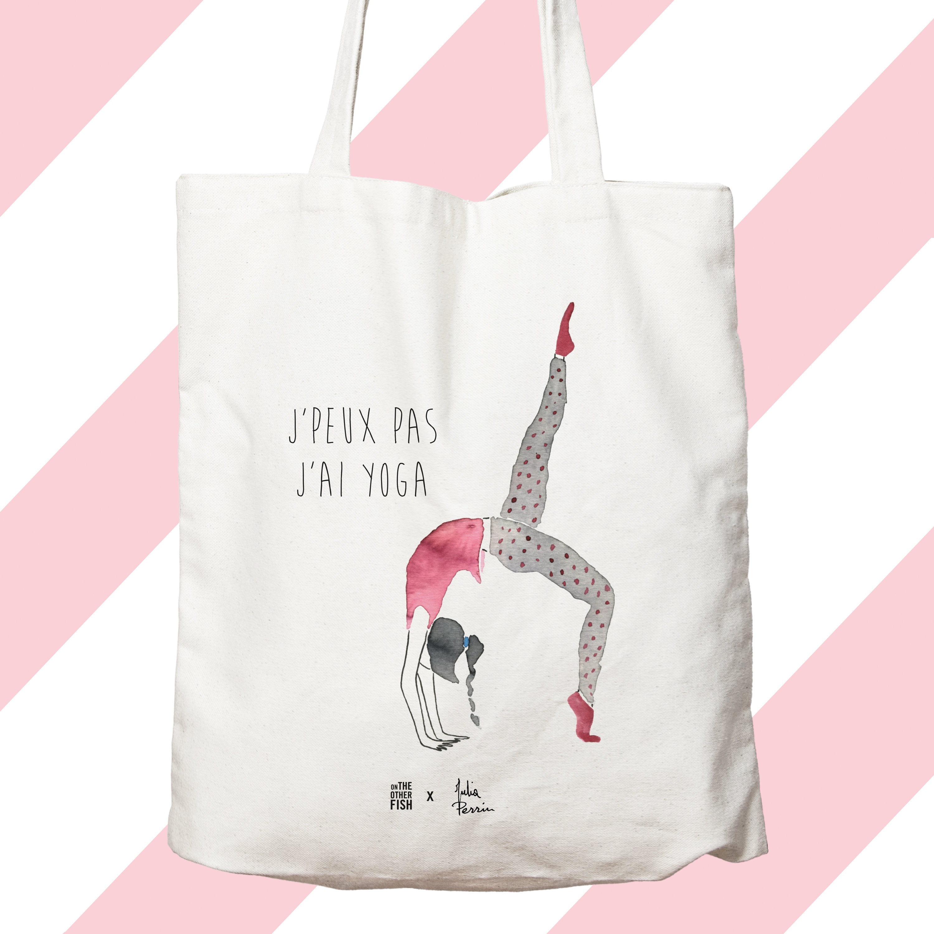 Tote Bag I Can't I Have Yoga Julia Perrin Bag Tobe Paris Illustration -  Etsy Israel