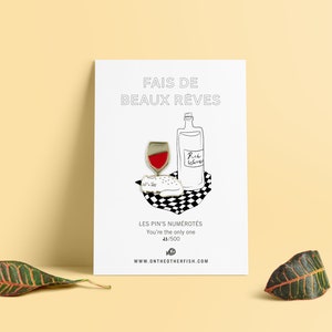 Pin's, Broche, Bijoux Chat et verre de vin image 3