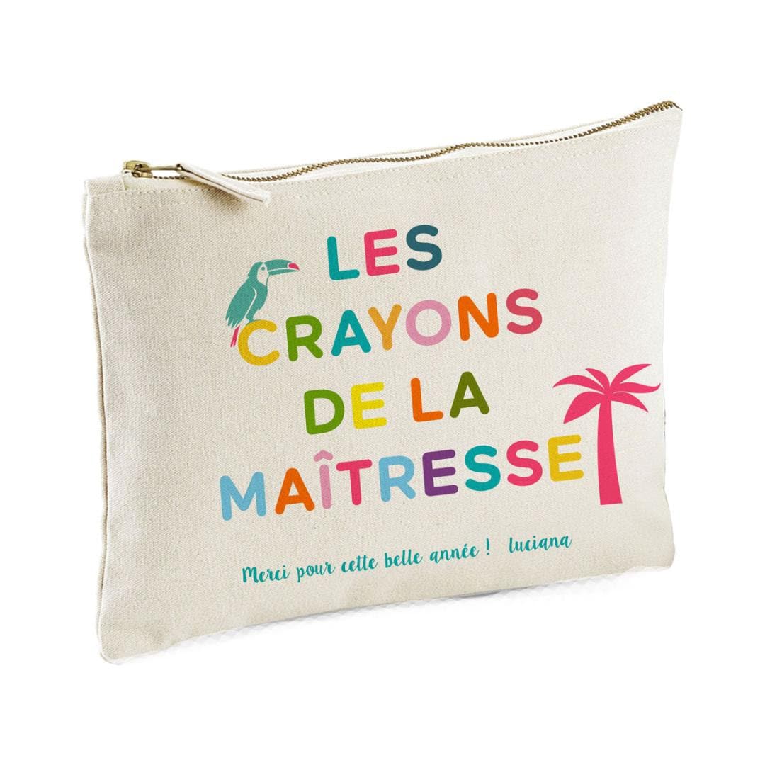 Cadeau Maîtresse Trousse à Personnaliser - Crayons