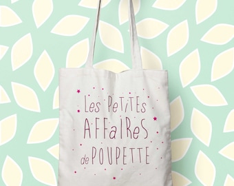 Tote bag personnalized, Little things of…PINK - bag canvas tote bag Kids Name Tote, nappy bag, bag market, handbag, Toddler bags